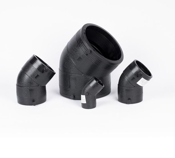 Conas a fheabhsaíonn dearadh Elbow HDPE Electrofusion 45 Degree an éifeachtúlacht sreafa i bpíblínte sreabhach nó gáis?